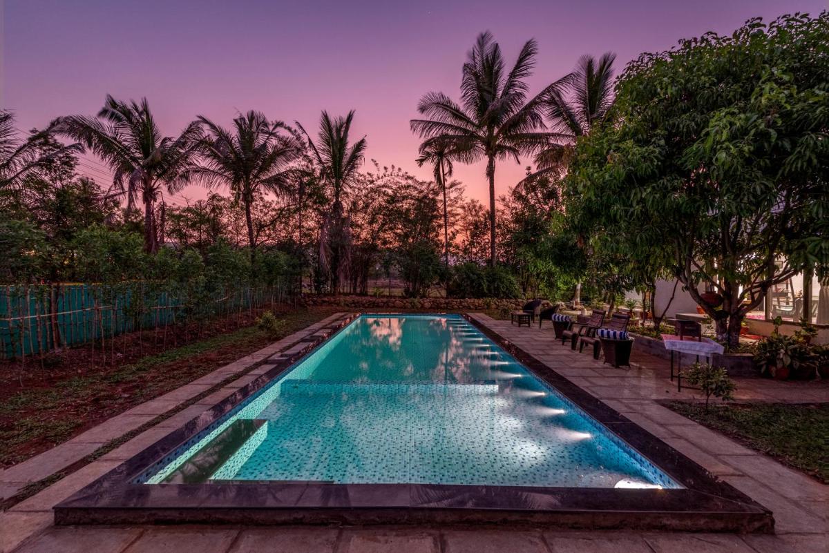 SaffronStays Lakeview Nivara - Farm Stay Villa with Private Pool near Pune - Housity