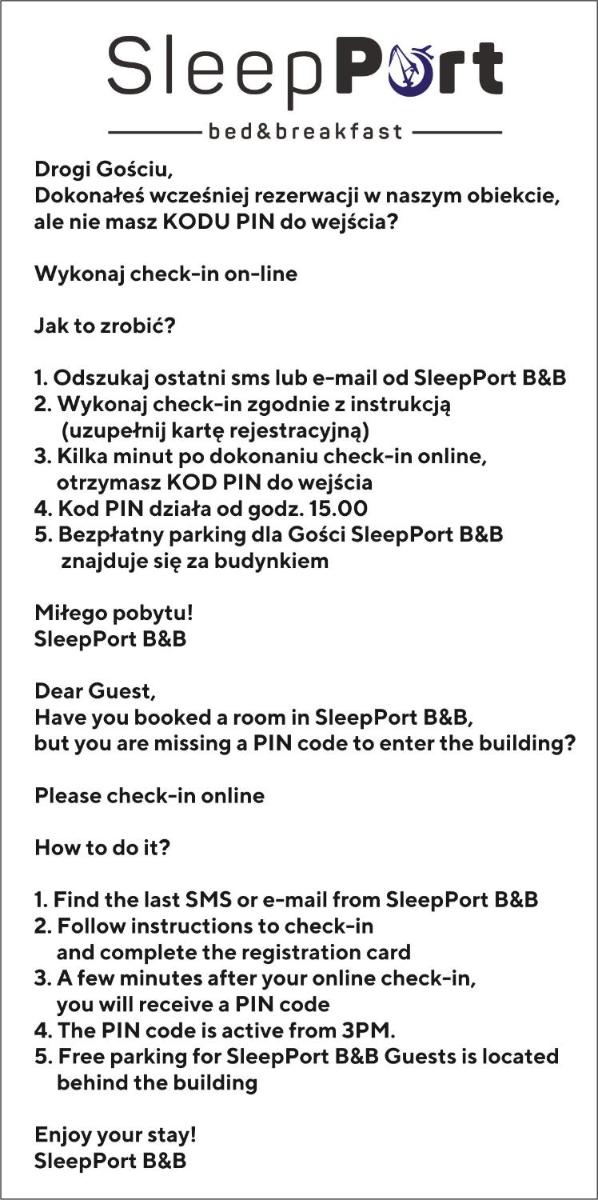 Sleep Port B&B - bezpłatny parking - Housity