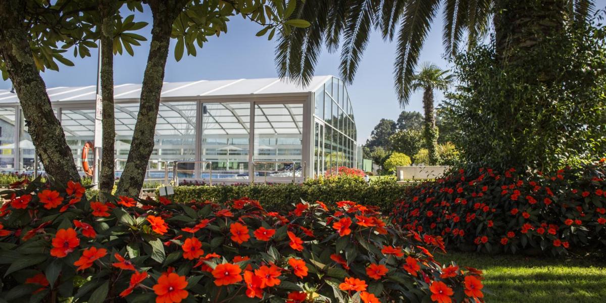 Jardín al aire libre en Nuevo Astur Spa