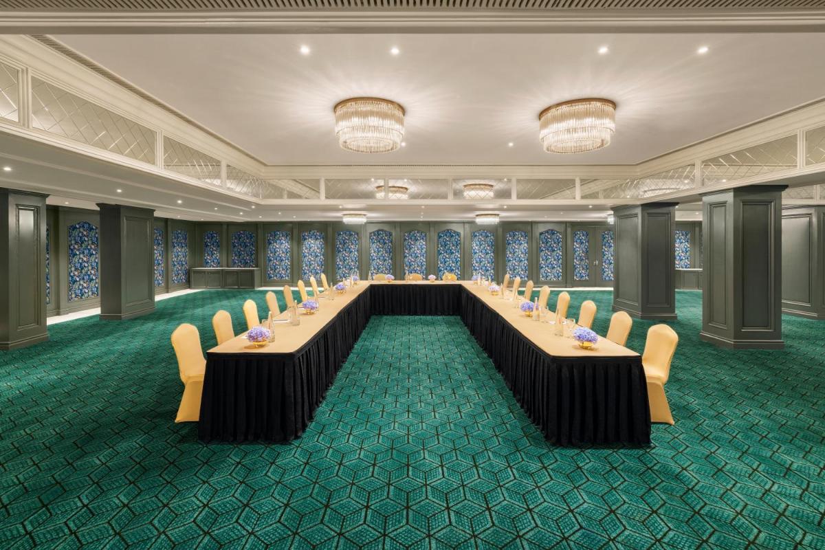 a conference room with a long table and chairs at Tajview, Agra-IHCL SeleQtions in Agra