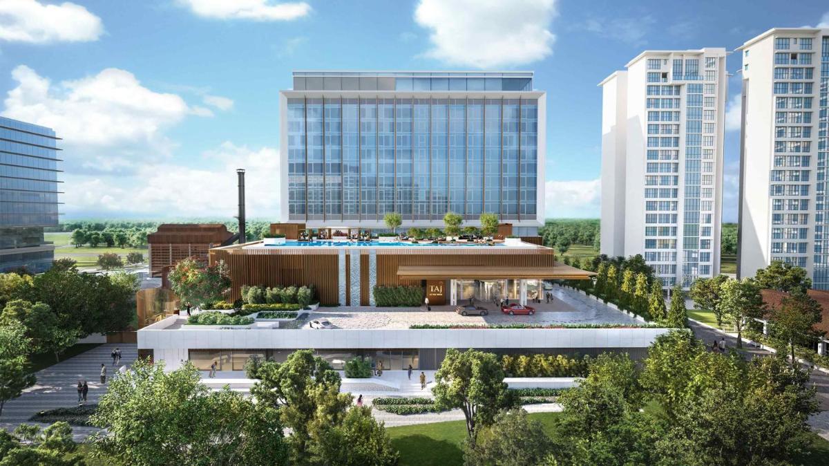 an artist rendering of the planned headquarters of the city of minneapolis at Taj The Trees, Mumbai in Mumbai