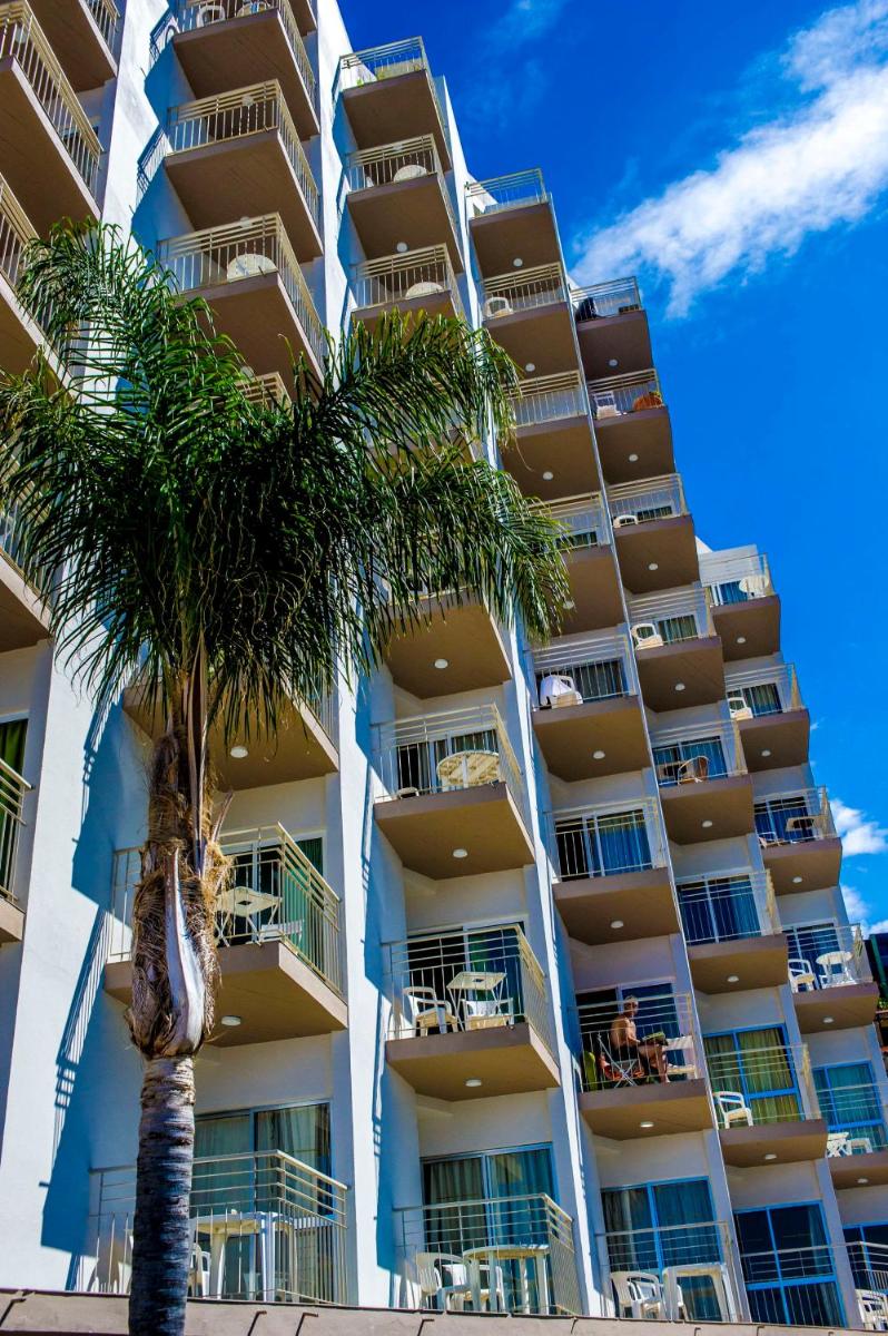 O edifício onde o hotel está situado