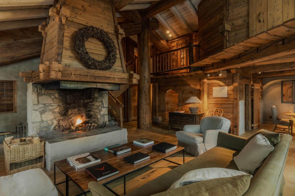 Coin salon dans l'établissement Zannier Le Chalet