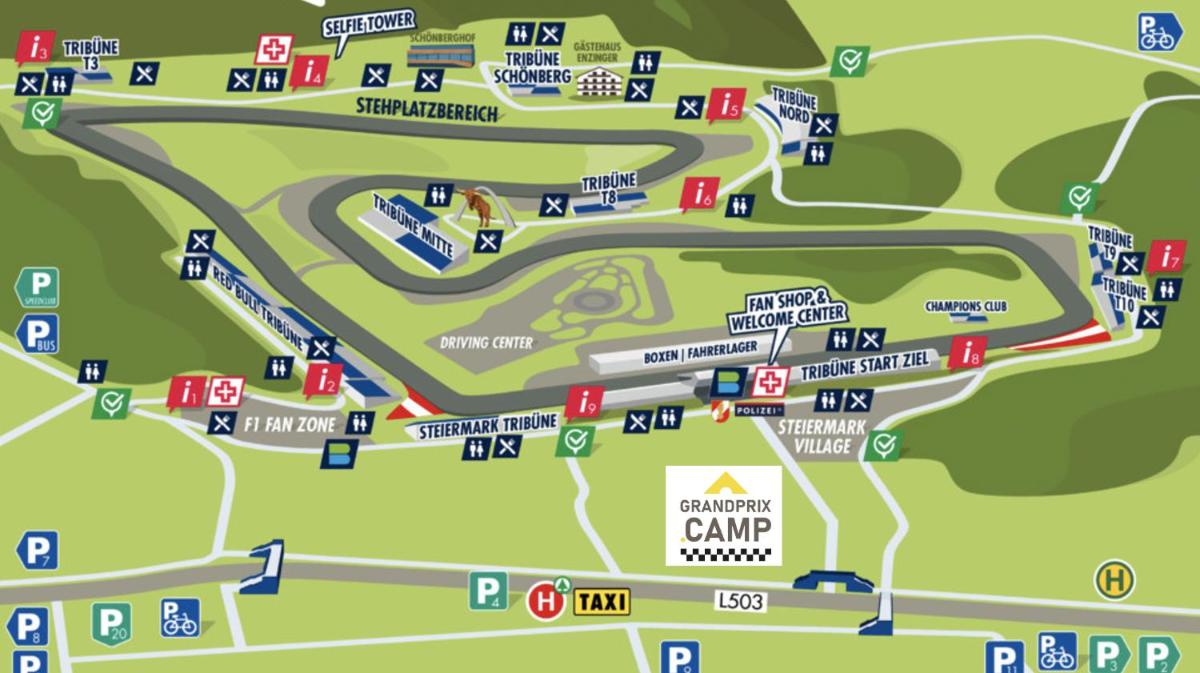 GrandPrixcamp, front row racecamp closest to the Red Bull Ring including sounds of pitstops in your tent - Housity