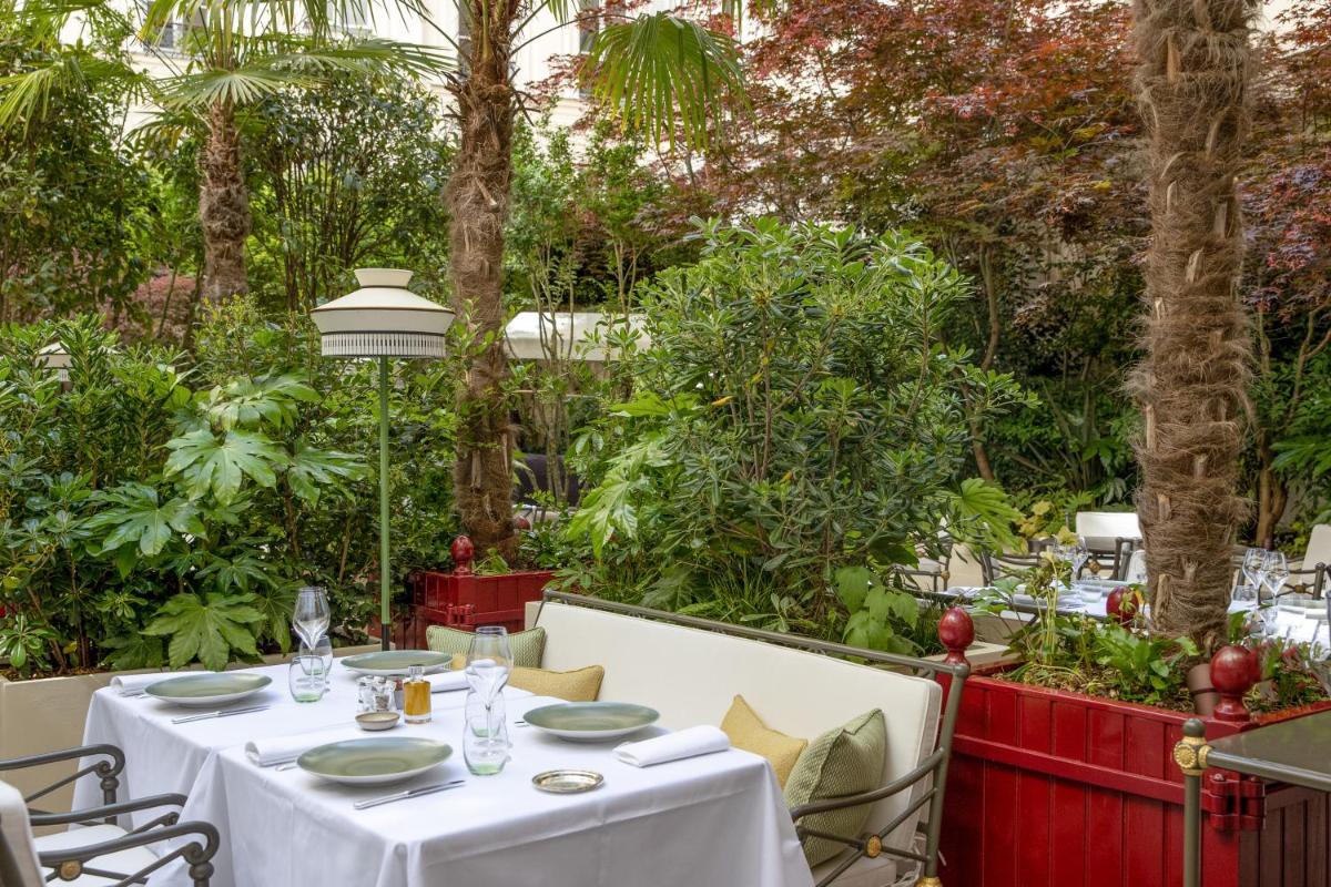 Jardin de l'établissement La Réserve Paris Hotel & Spa