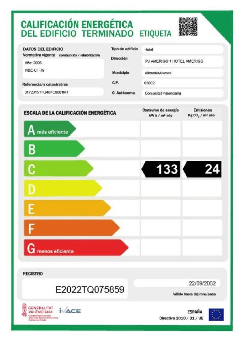 Certificado, premio, señal o documento que está expuesto en Hospes Amérigo, Alicante, a Member of Design Hotels