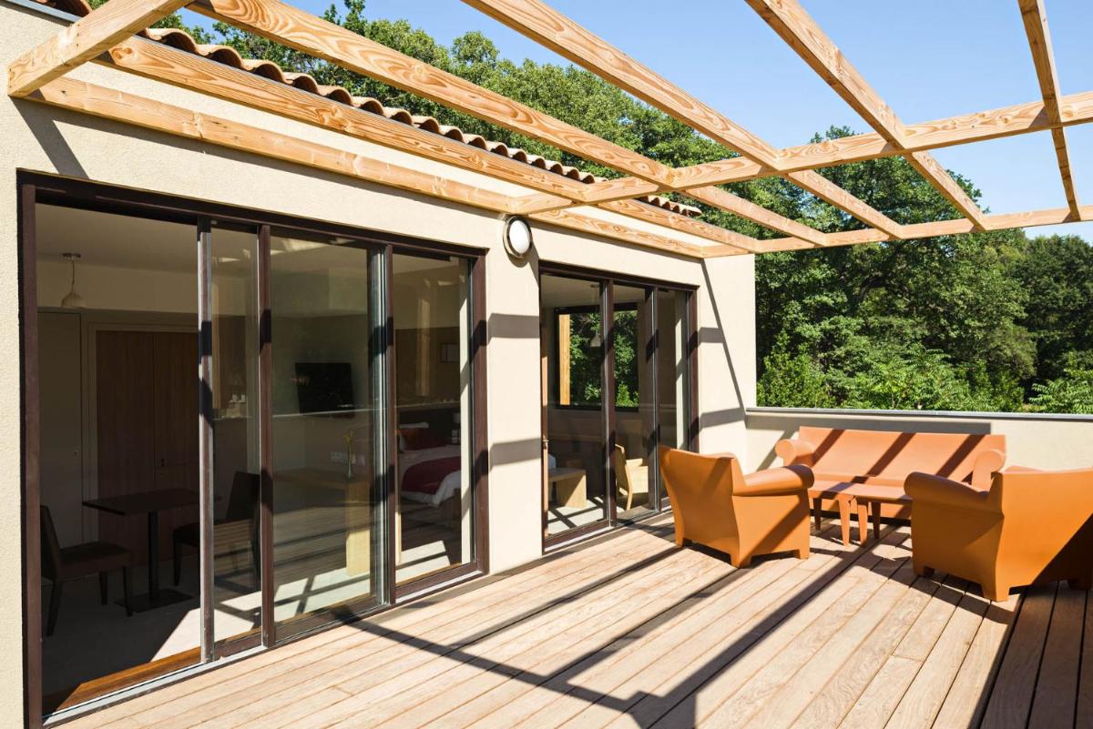Balcon ou terrasse dans l'établissement Moulin de Vernègues Hôtel & Spa