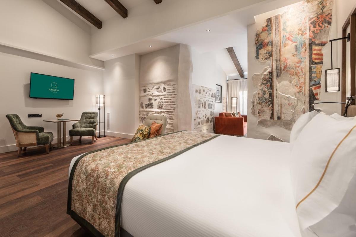 Cama o camas de una habitación en Áurea Toledo by Eurostars Hotel company