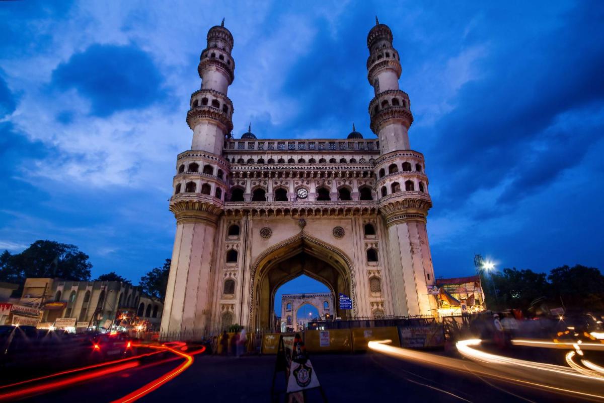 an image of the leaning tower of paris at night at Radisson Hyderabad Hitec City in Hyderabad