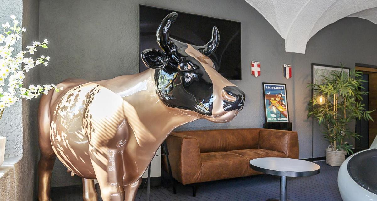 Coin salon dans l'établissement Sure Hotel by Best Western Annecy