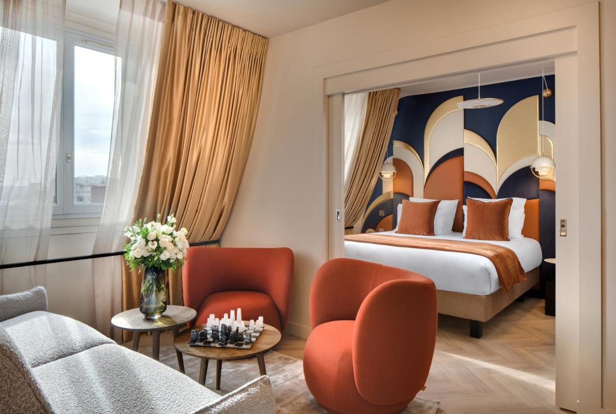 Un ou plusieurs lits dans un hébergement de l'établissement Hôtel Artemisia Montmartre