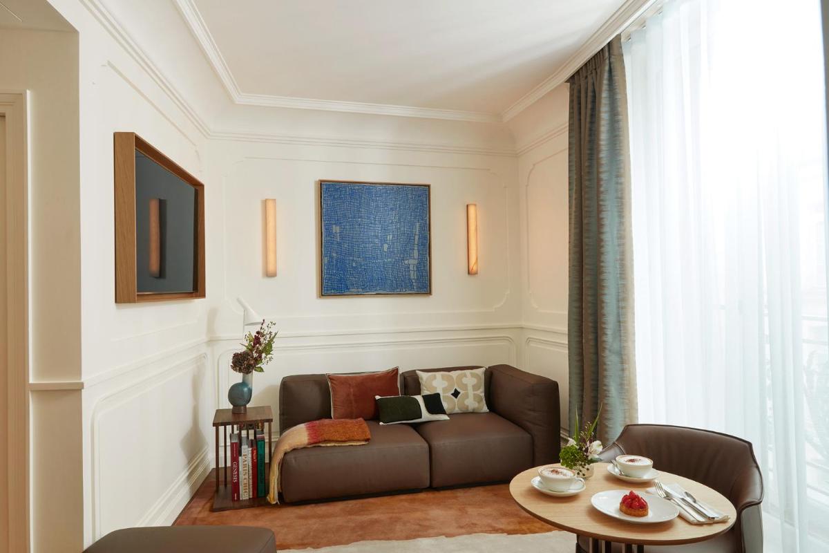 Coin salon dans l'établissement Villa-des-Prés