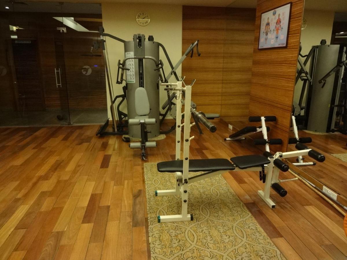 a room with a gym with exercise equipment at Park Plaza Chennai OMR in Chennai