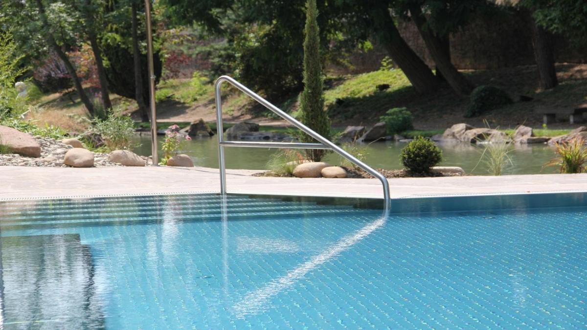 Piscine de l'établissement Hotel Spa Restaurant Domaine du Moulin ou située à proximité