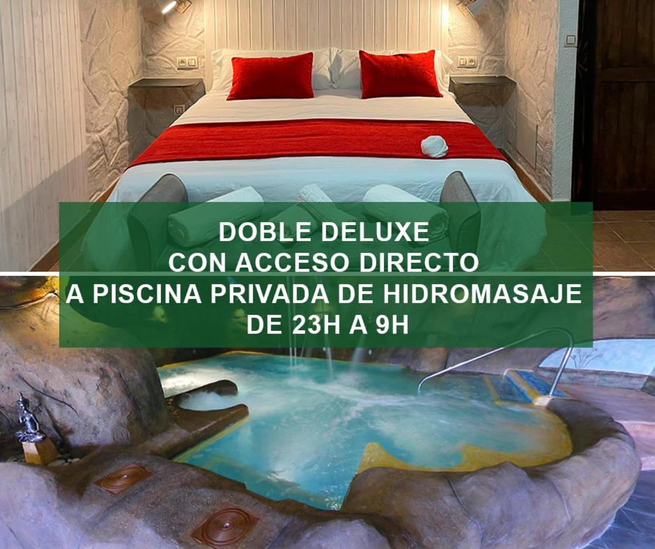 Cama o camas de una habitación en Turismo Rural & SPA El Cercado