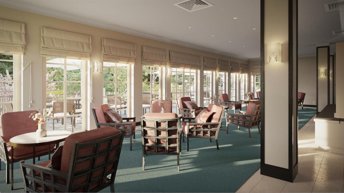 Ein Sitzbereich in der Unterkunft Strandhotel Zingst
