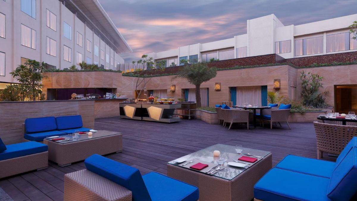 an rendering of the rooftop patio of a hotel at InterContinental Jaipur Tonk Road by IHG in Jaipur
