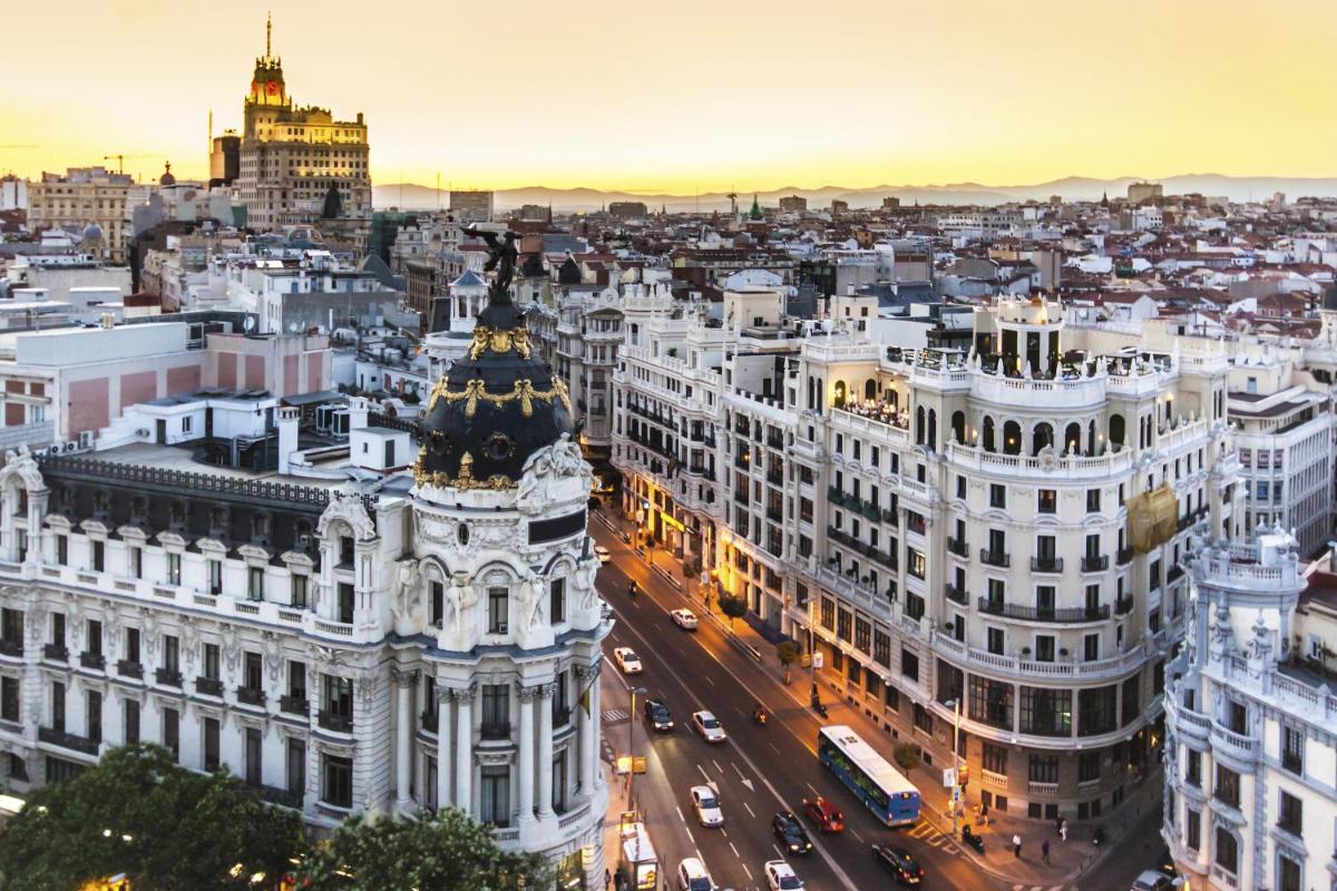Vista general de Madrid o vista desde el hotel