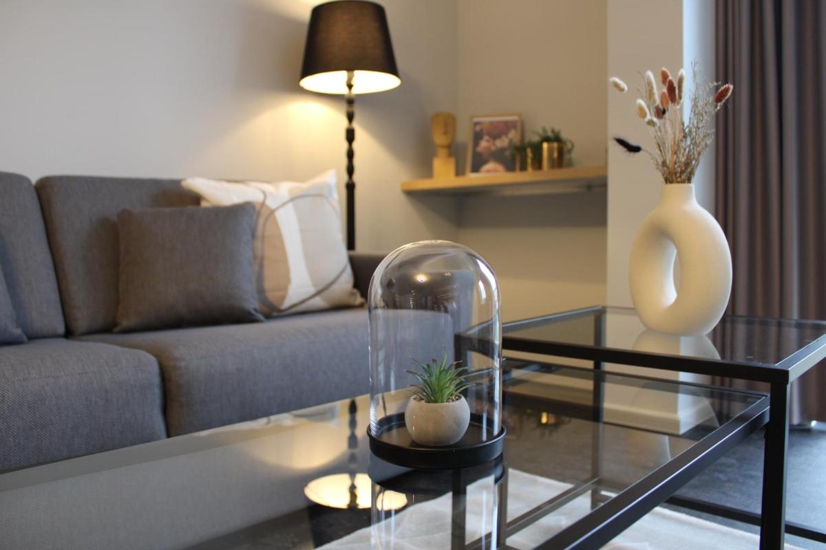 Ein Sitzbereich in der Unterkunft Motel Hasetal
