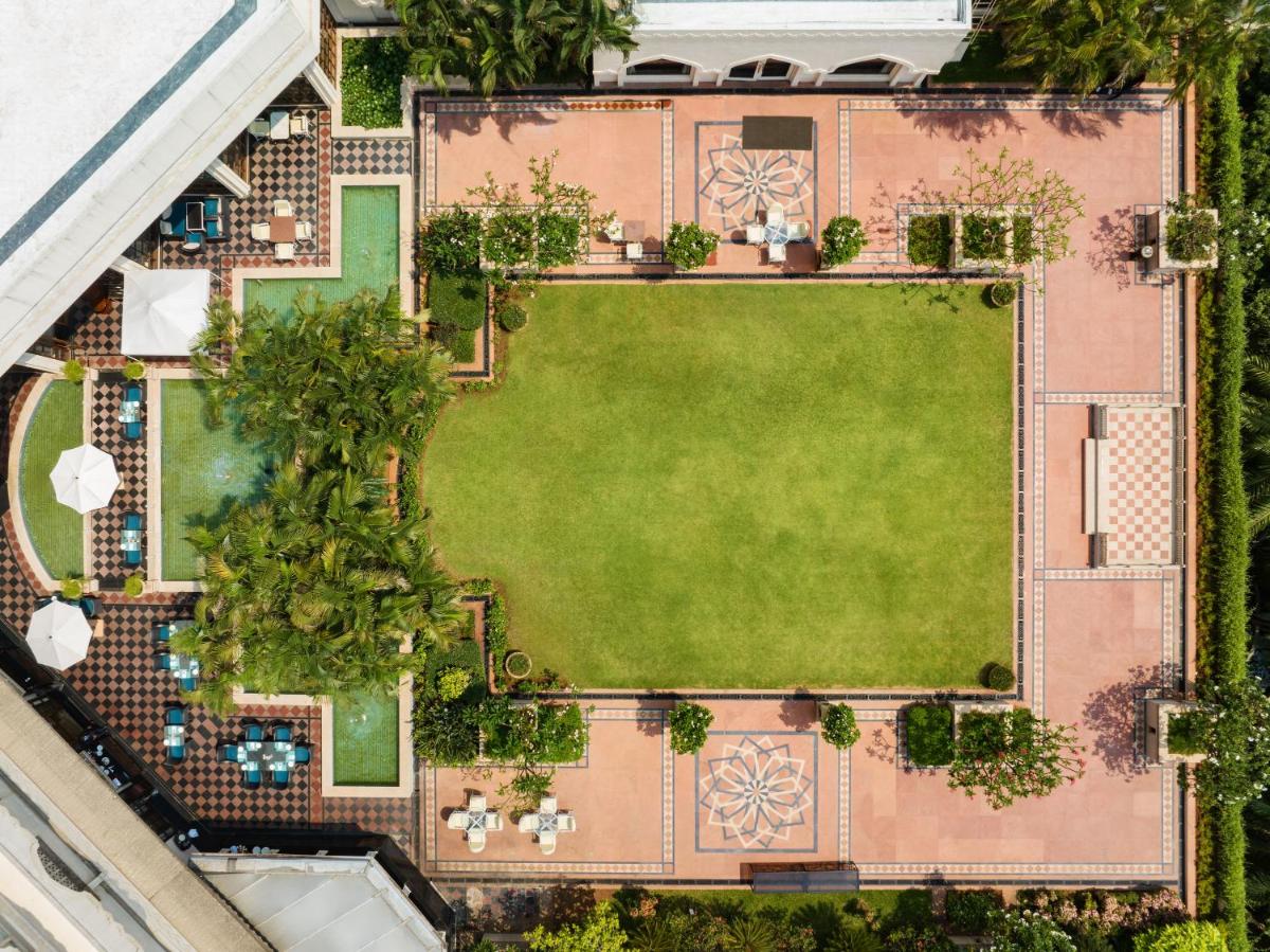 an overhead view of a garden with a lawn at Taj Krishna in Hyderabad