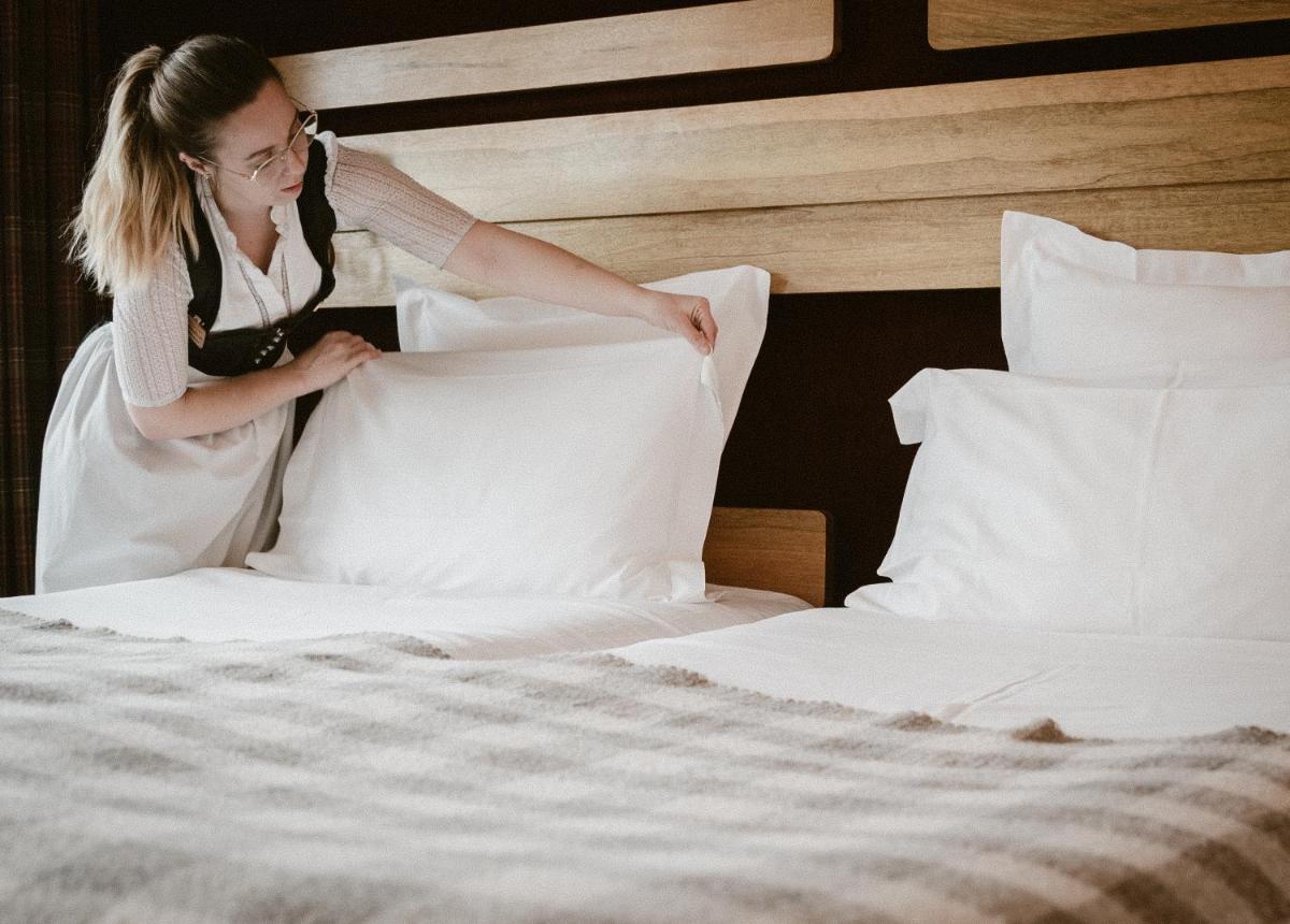 Un ou plusieurs lits dans un hébergement de l'établissement Hôtel Alpen Ruitor