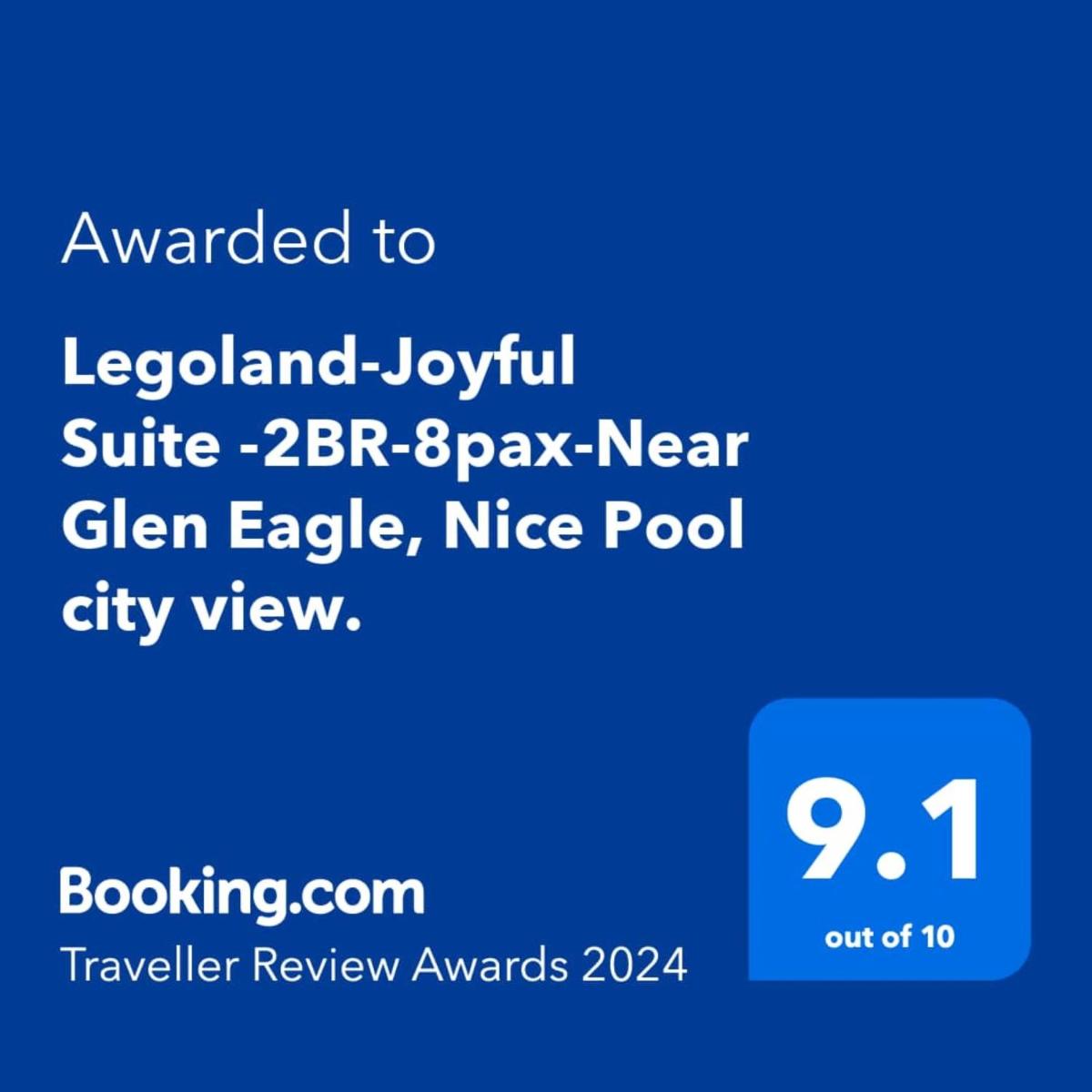 Legoland-Joyful Suite -2BR-8pax-Near Glen Eagle, Nice Pool city view. - Housity