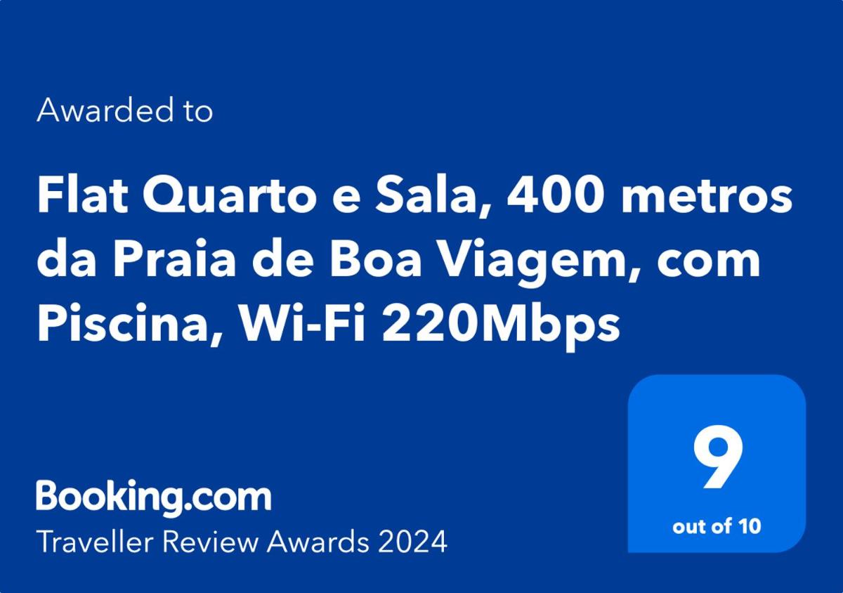 Flat Quarto e Sala, 400 metros da Praia de Boa Viagem, com Piscina, Wi-Fi 220Mbps - Housity