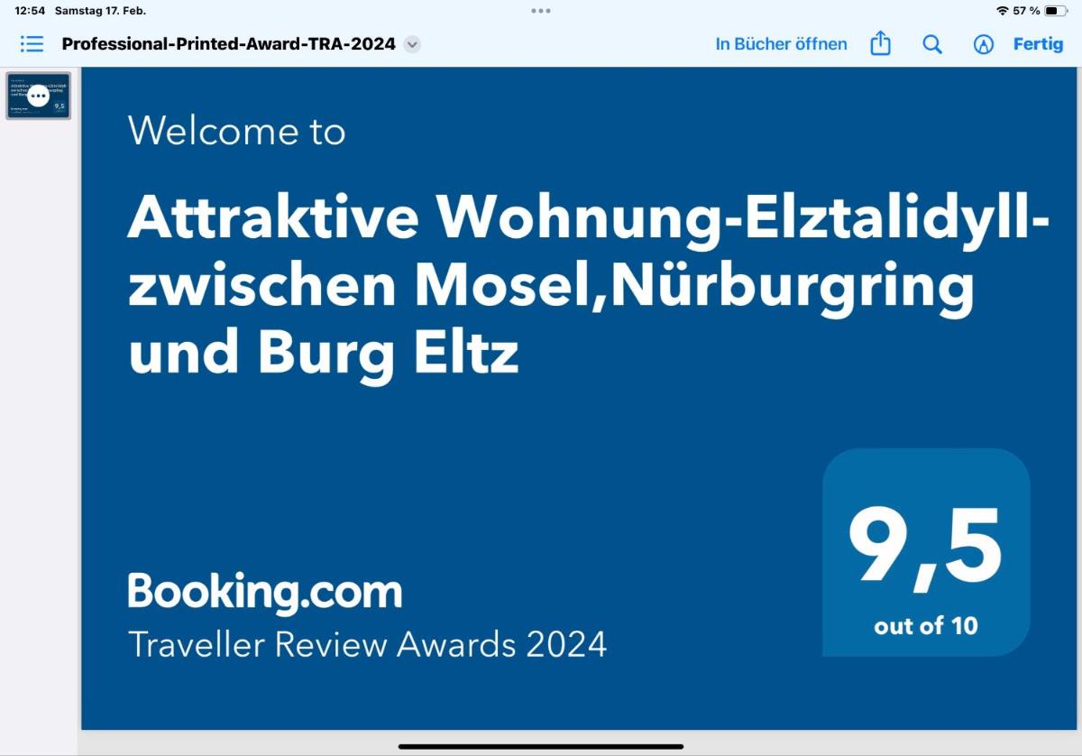 Attraktive Wohnung-Elztalidyll-zwischen Mosel,Nürburgring und Burg Eltz - Housity