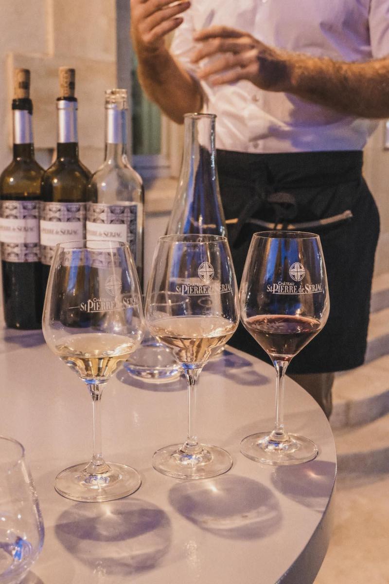 Boissons dans l'établissement Château St Pierre de Serjac