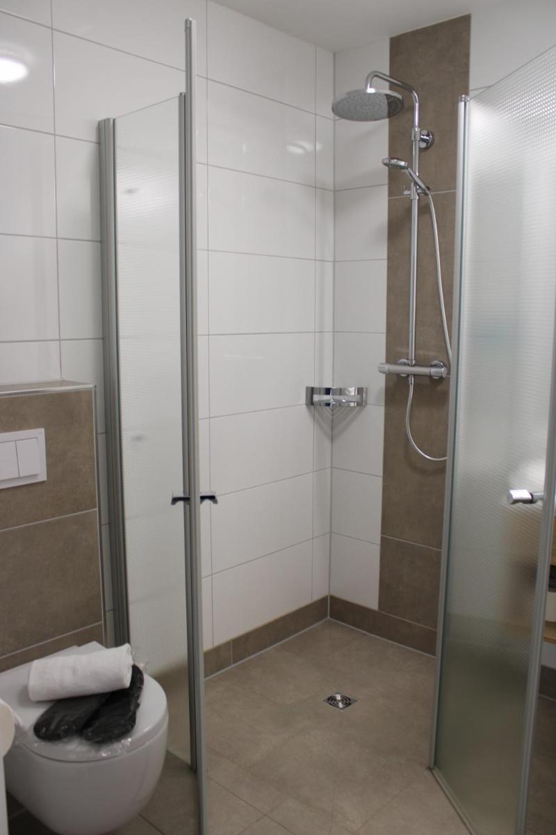 Ein Badezimmer in der Unterkunft Motel Hasetal
