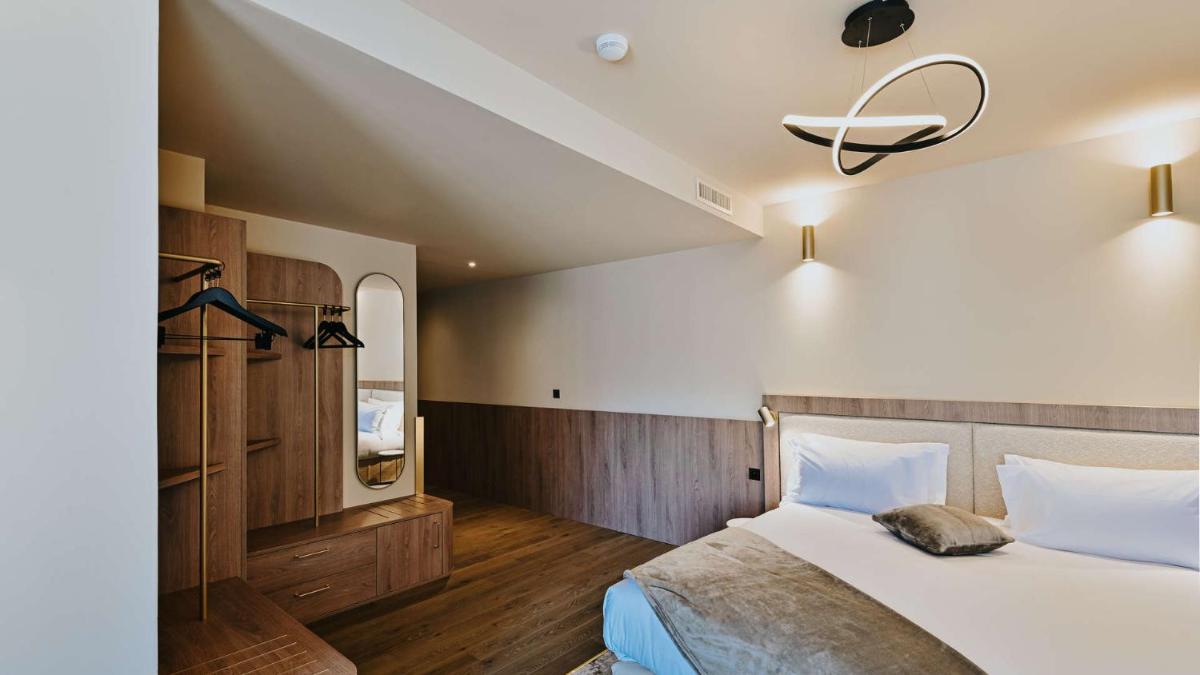 Un ou plusieurs lits dans un hébergement de l'établissement Keystone Hôtel & Spa