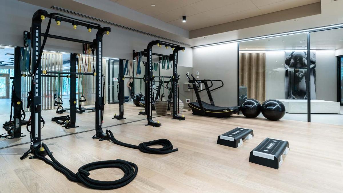Gimnasio o instalaciones de fitness de Hotel Arima & Spa - Small Luxury Hotels