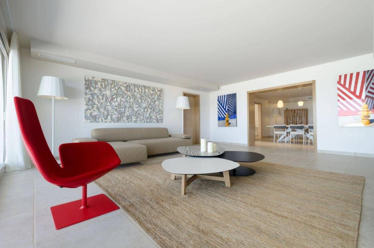 Coin salon dans l'établissement La Villa Calvi