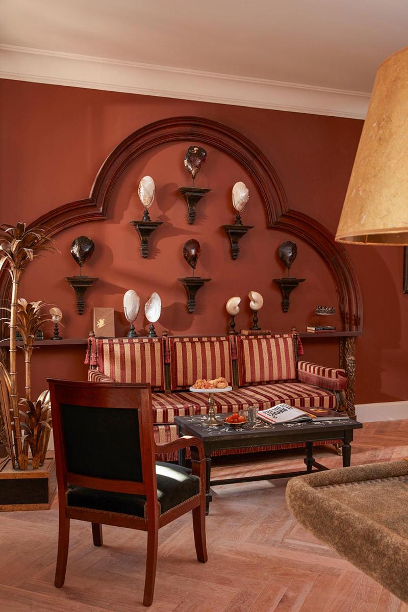 Coin salon dans l'établissement Château de Théoule