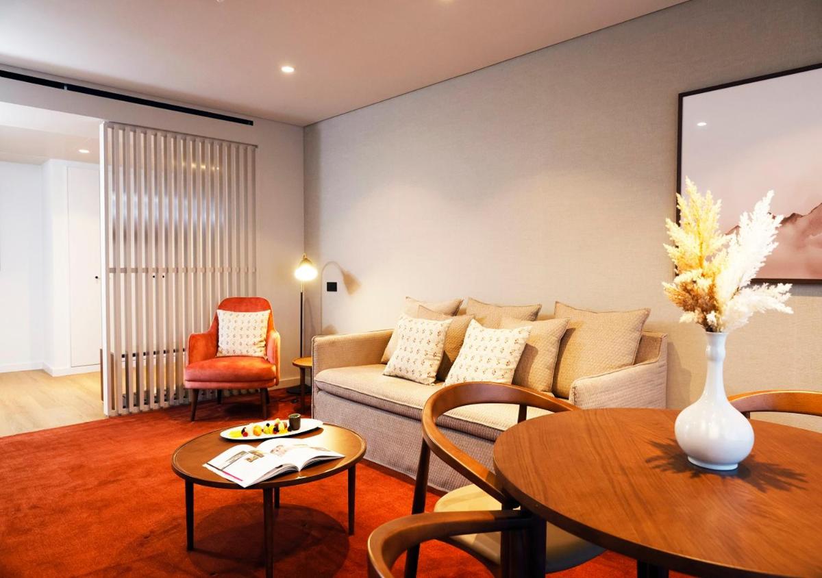 Uma área de estar em Montebelo Viseu Congress Hotel & Spa