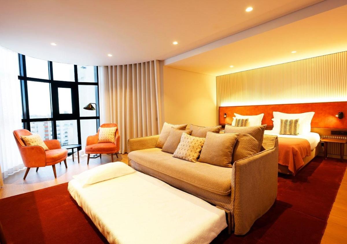 Uma área de estar em Montebelo Viseu Congress Hotel & Spa