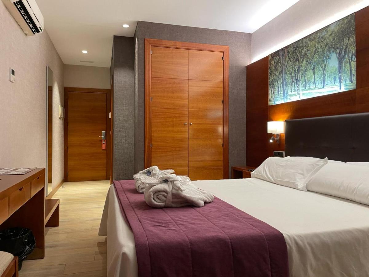 Cama o camas de una habitación en Hotel Balneario Valle del Jerte