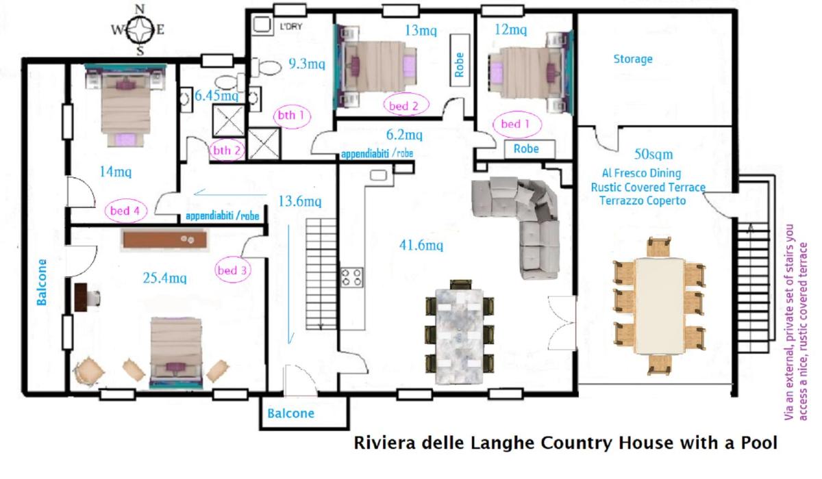 Riviera delle Langhe Wine Country House with a Pool - Housity
