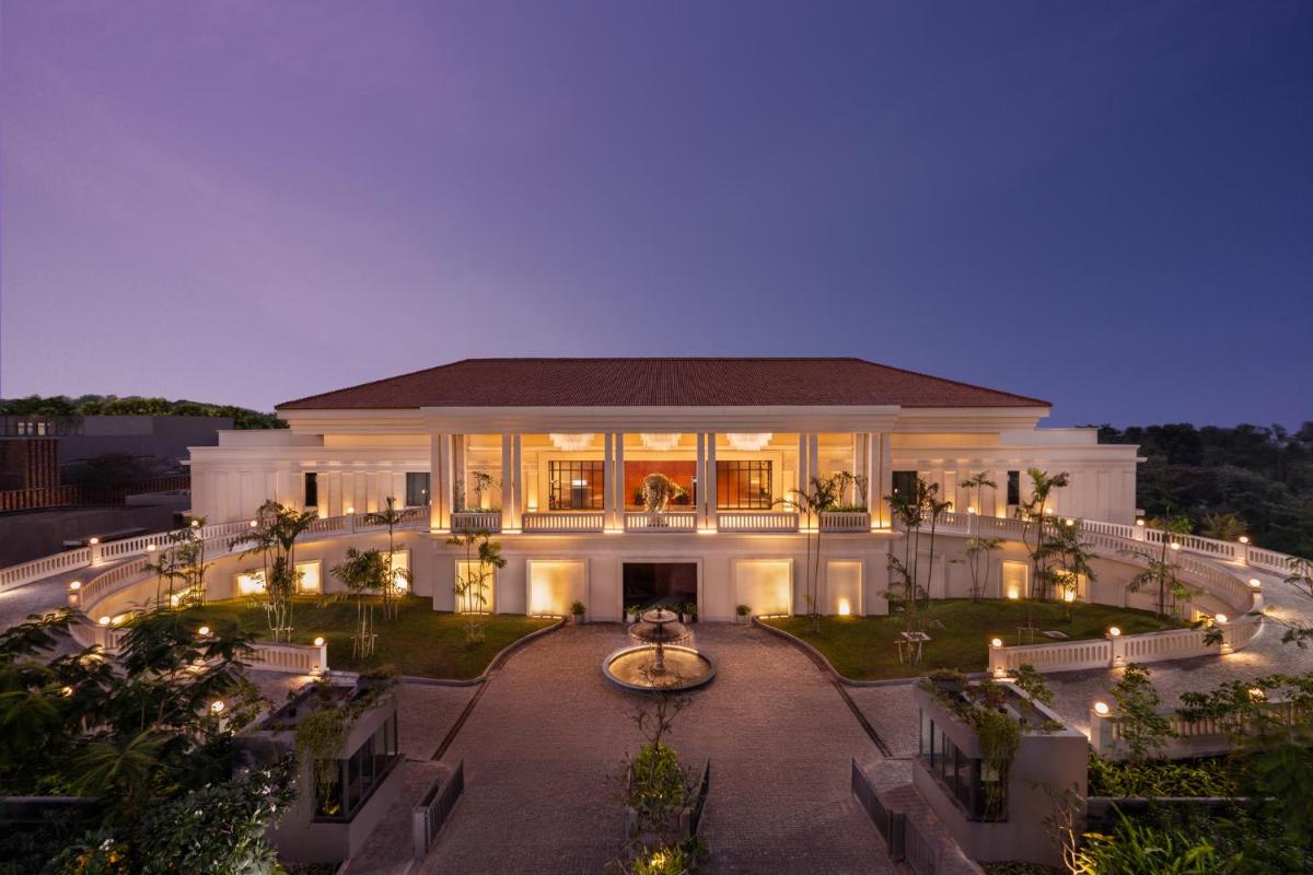 an aerial view of a mansion with lights at Taj Taal Kutir in Kolkata