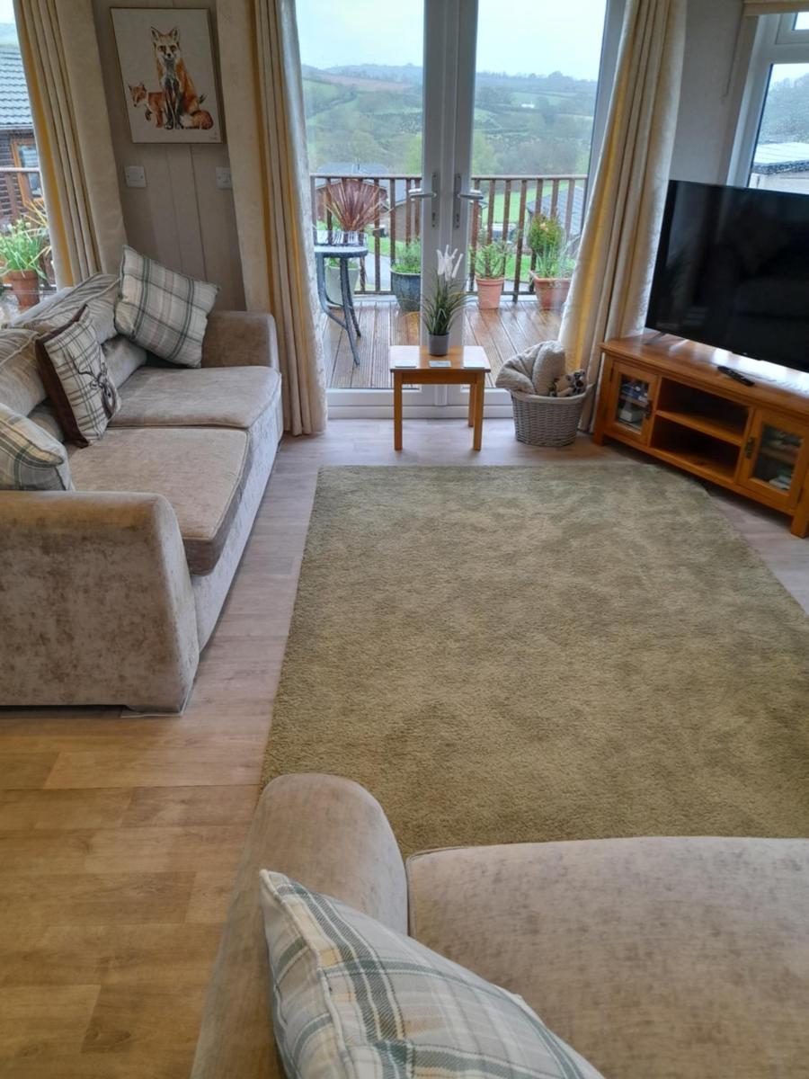 luxury timber pet friendly lodge with private hot tub 2 to 6 guests, outstanding views nr Paignton - Housity