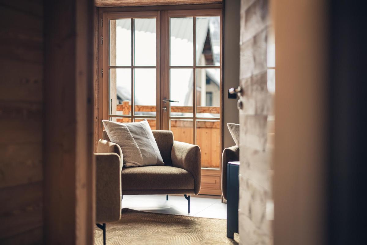 Coin salon dans l'établissement Alliey & Spa Piscine Appart-hôtel Serre chevalier