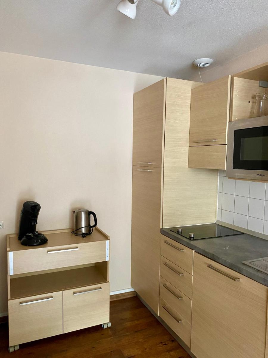 Cuisine ou kitchenette dans l'établissement Résidence Le Grand Tétras- SPA THERMAL INCLUS