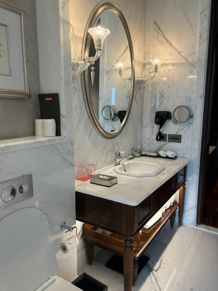 a bathroom with a sink and a mirror at Welcomhotel by ITC Hotels, The Savoy, Mussoorie in Mussoorie