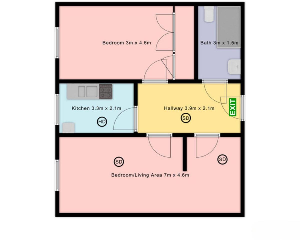 Central Serviced Apartments - 2 Bedroom - Seagate - Close City Centre & Universities - Sleeps 4 - 1 x Double 2 x Single - Smart TVs in All Rooms - Short Term Stays Welcome - Walk away from Train & Bus Station - Preferred Location - Housity