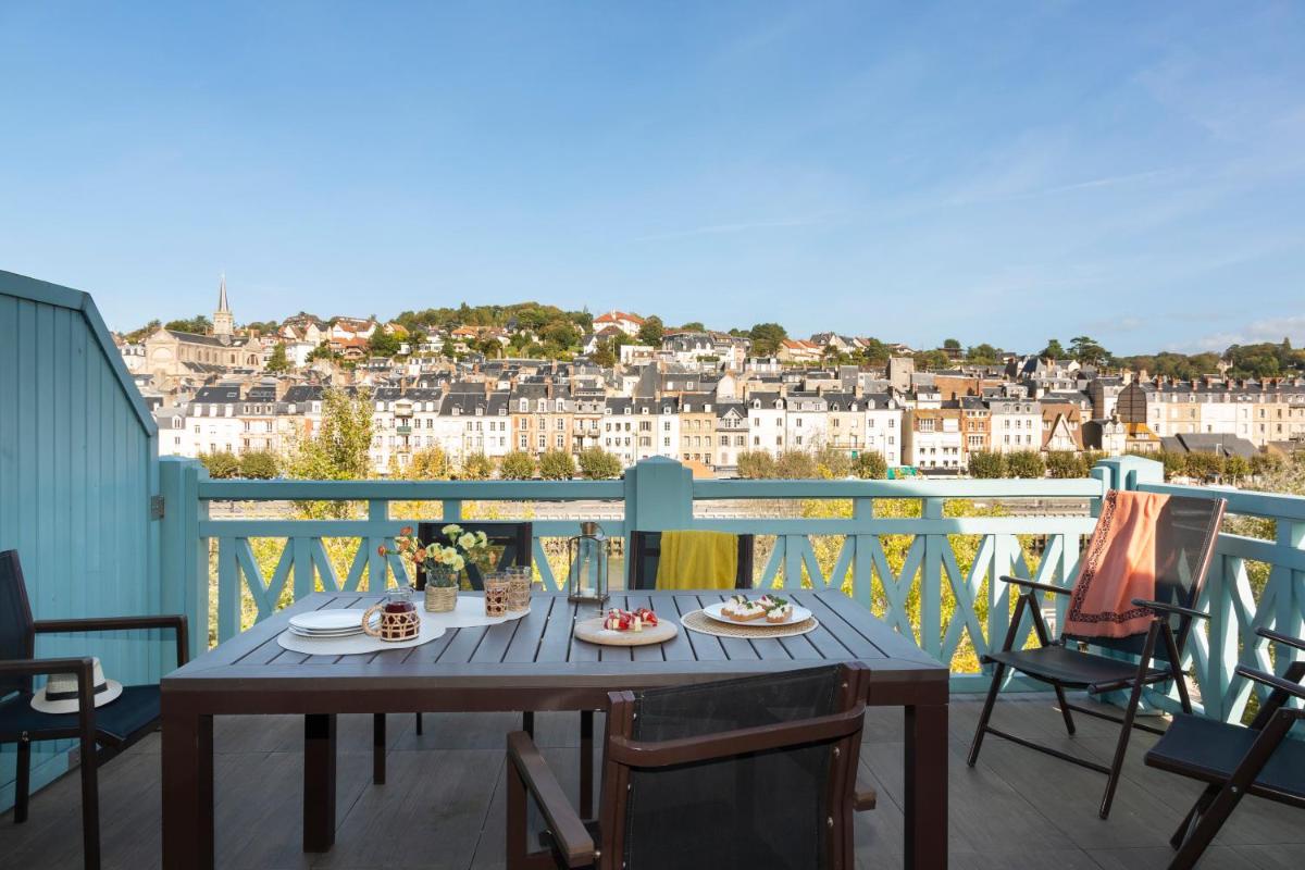 Balcon ou terrasse dans l'établissement Résidence Pierre & Vacances Premium Presqu'Ile de la Touques