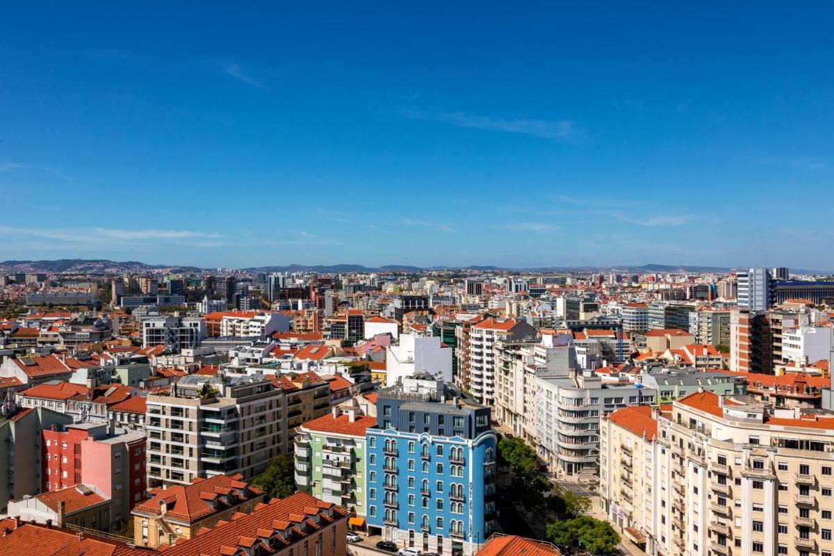Uma vista geral de Lisboa ou a vista da cidade a partir do hotel