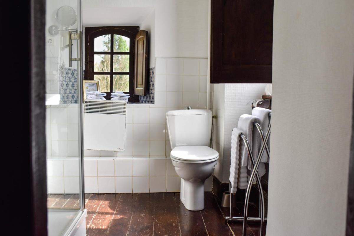 Salle de bains dans l'établissement Hotel Logis - Chateau de Beauregard
