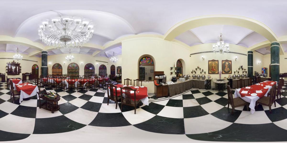 a large room with a checkerboard floor at The Grand Imperial - Heritage Hotel in Agra