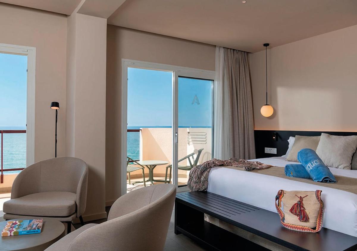 Cama o camas de una habitación en AQUA Hotel Promenade & Spa 4Sup