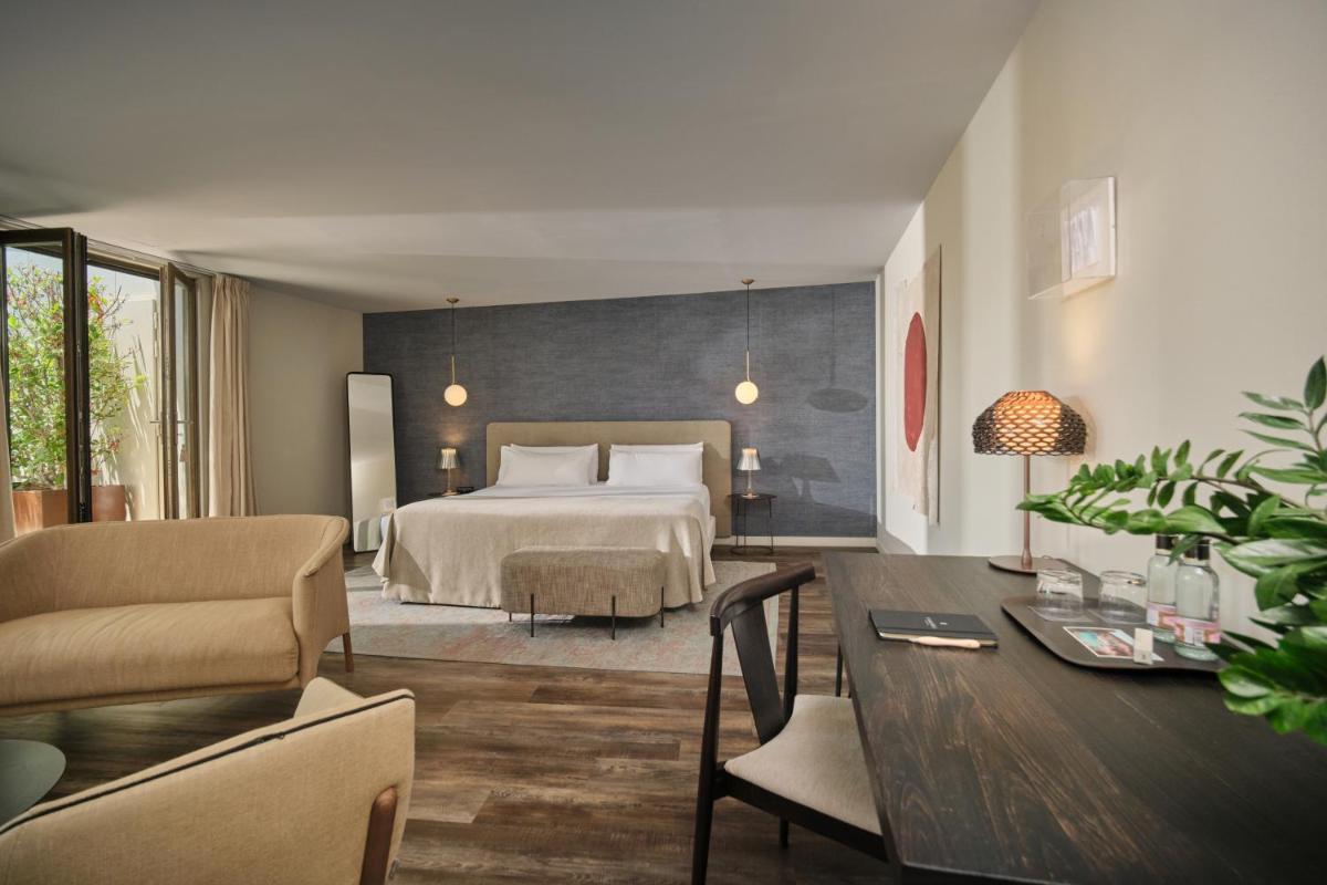 Cama o camas de una habitación en Sant Jaume Design Hotel